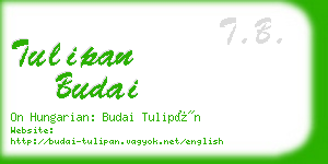 tulipan budai business card